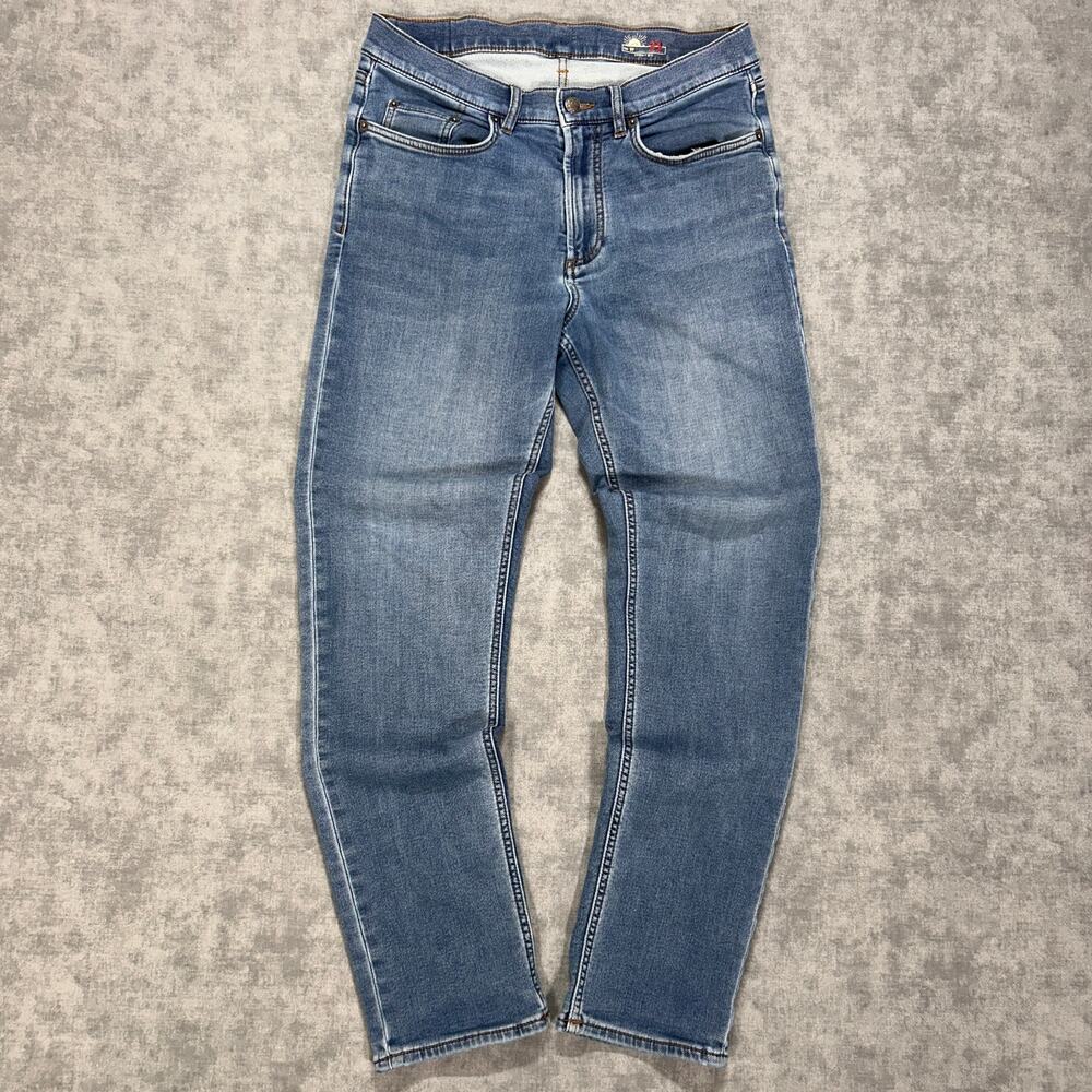 Faherty Stretch Terry 5-Pocket slim fit blue denim jeans casual mens 31x30